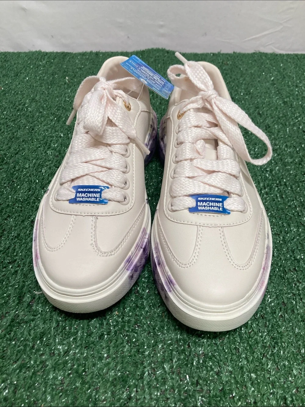 Skechers Women’s Cordova Sneakers with Purple Floral Accents 6.5 (OKPM-07-013)